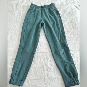 Women’s Teal Blue Lululemon Brushed Softstreme Ribbed Joggers for sale!